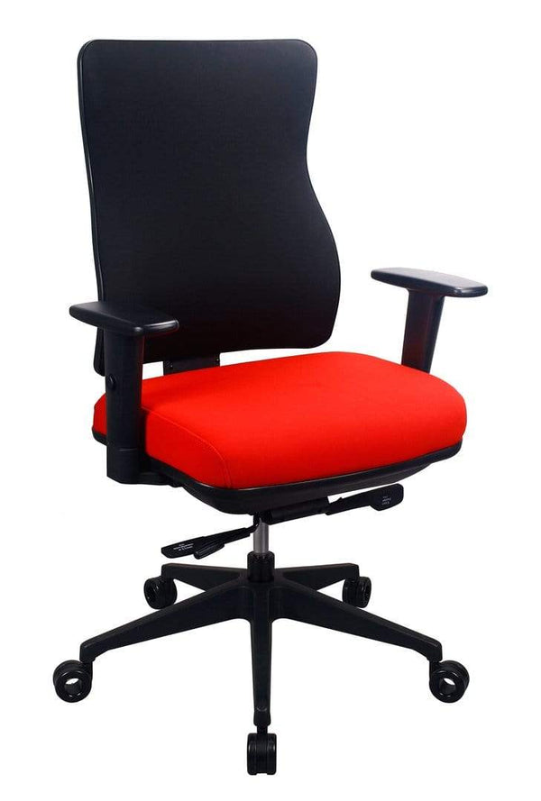 Chairs Office Chair - 26.5" x 23" x 36.69" Red Seat Fabric Chair HomeRoots
