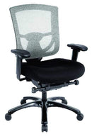 Chairs Office Chair - 27.2" x 25.6" x 39.8" Black Mesh / Fabric Chair HomeRoots