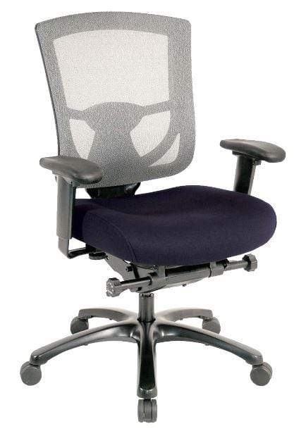 Chairs Office Chair - 27.2" x 25.6" x 39.8"Denim Mesh/Fabric Chair HomeRoots