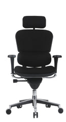 Chairs Office Desk Chair - 26.5" x 29" x 46" Black Fabric Chair HomeRoots