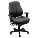 Chairs Office Desk Chair - 26.8" x 21" x 38.5" 580 Charcoal Tilt Tension Control Fabric Chair HomeRoots