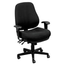 Chairs Office Desk Chair - 26.8" x 21" x 38.5" Black Tilt Tension Control Fabric Chair HomeRoots