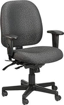 Chairs Office Desk Chair - 29.5" x 26" x 37" Charcoal Tilt Tension Control Fabric Chair HomeRoots
