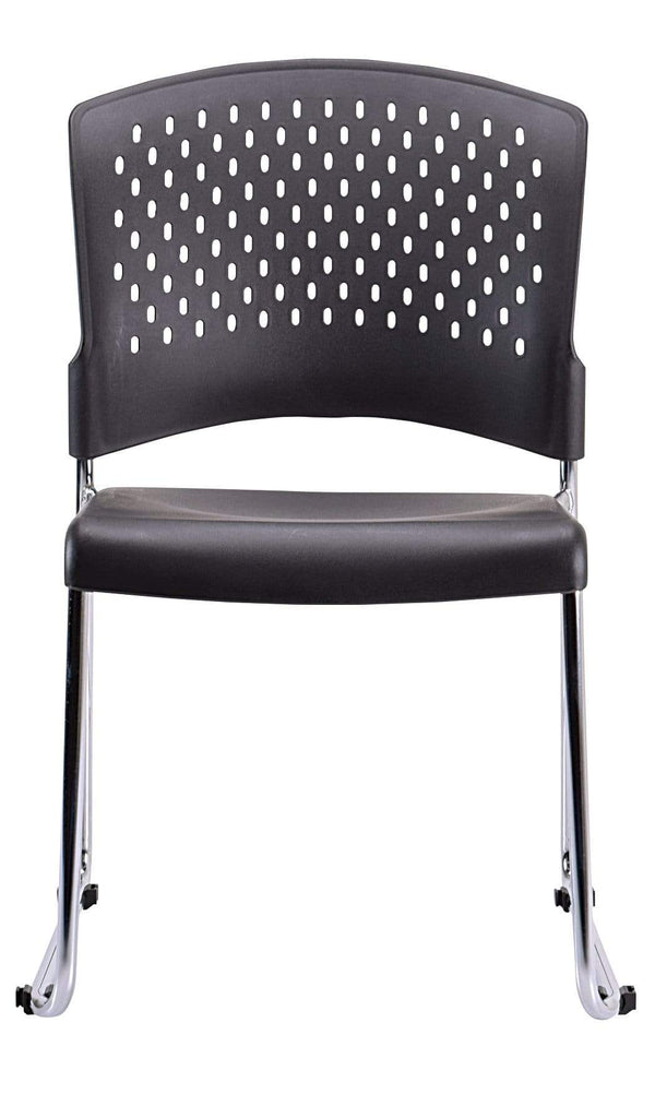 Chairs Plastic Chairs - 18" x 23" x 34" Black Plastic  Stacker HomeRoots