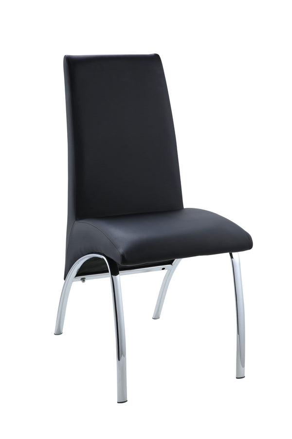 Chairs Sitting Chair - 17" X 24" X 38" Black Metal Side Chair (Set-2) HomeRoots