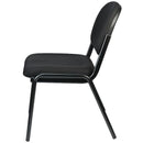 Chairs Sofa Chair - 19.3" x 18.5" x 31" Black Fabric Guest Chair HomeRoots