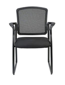 Chairs Sofa Chair - 25.5" x 23.5" x 35.5"Black Mesh Fabric Guest Chair HomeRoots