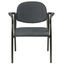 Chairs Sofa Chair - 26.8" x 19" x 32" Charcoal Fabric Guest Chair HomeRoots