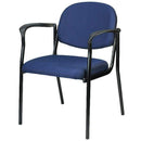 Chairs Sofa Chair - 26.8" x 19" x 32" Navy Fabric Guest Chair HomeRoots