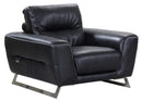 Chairs Stress less Chair - 34" Lovely Black Leather Chair HomeRoots