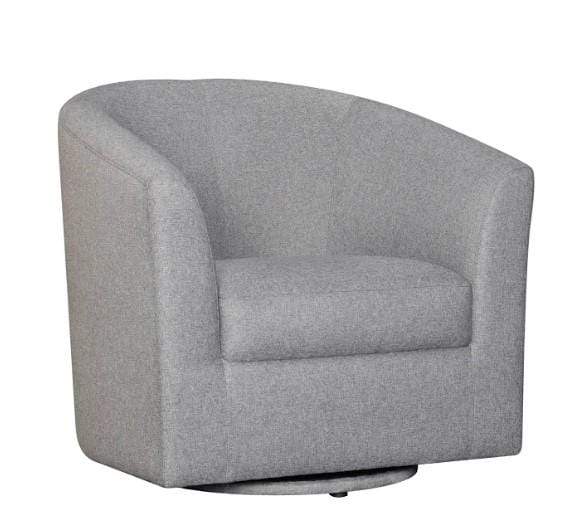 Chairs Swivel Chairs - 32" X 30" X 30" Gray Polyester Swivel Chair HomeRoots