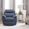 Chairs Swivel Recliner Chairs - 35'.43" X 39'.37" X 39'.8" Blue Fabric Glider & Swivel Power Recliner with USB port HomeRoots
