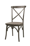 Chairs Wooden Chair - 24" X 20" X 37" 2pc Gray Oak And Sandy Gray Side Chair HomeRoots