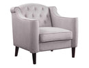 Chairs Wooden Chair - 33" X 33" X 37" Cream Fabric Chair HomeRoots