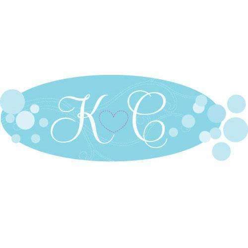 Champagne Bubbles Mini Cling Indigo Blue (Pack of 1)-Wedding Signs-Pastel Pink-JadeMoghul Inc.
