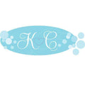 Champagne Bubbles Mini Cling Indigo Blue (Pack of 1)-Wedding Signs-Pewter Grey-JadeMoghul Inc.