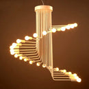 Chandeliers Modern Chandeliers - Jayzee 28-inch White 26-light Edison Chandelier with Light Bulb HomeRoots