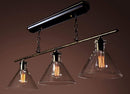 Chandeliers Modern Chandeliers - Lola 3-light Black Island Edison Chandelier with Bulbs HomeRoots
