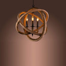 Chandeliers Modern Chandeliers - Natalia 3-light Rope Enclosed Chandelier with Bulbs HomeRoots