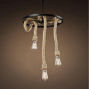 Chandeliers Modern Chandeliers - Tamia 3-light Hemp Rope 18-inch Edison Chandelier with Bulbs HomeRoots