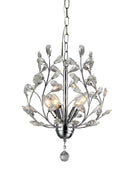 Chandeliers Rustic Chandeliers - Marie 4-light Chrome 13-inch Crystal Chandelier HomeRoots