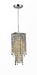 Chandeliers Rustic Chandeliers - Sheea 1-light Crystal Falls Chrome Chandelier HomeRoots