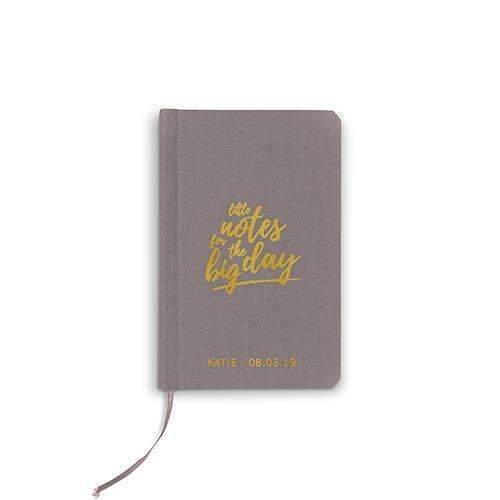 Charcoal Linen Pocket Journal - Little Notes Emboss (Pack of 1)-Personalized Gifts By Type-JadeMoghul Inc.