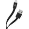 Charge & Sync Flat Micro USB to USB-A Cable, 4ft (Black)-USB Charge & Sync Cable-JadeMoghul Inc.