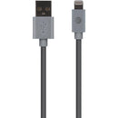 Charge & Sync USB Cable with Lightning(R) Connector, 10ft (Gray)-USB Charge & Sync Cable-JadeMoghul Inc.