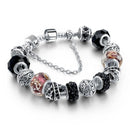 Charm Jewelry Silver Bracelets For Women Blue Crystal Beads Bracelet-Black-JadeMoghul Inc.