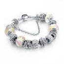 Charm Jewelry Silver Bracelets For Women Blue Crystal Beads Bracelet-White-JadeMoghul Inc.