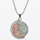 CHB5 for NLNL Hand-painted navigational map 25mm size women 925 silver 45cm chain send with bag hot sell neckacle-no packing-silver-JadeMoghul Inc.