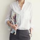 Chemisier Femme Womens Tops Fashion 2018 Autumn Linen White Shirt Women Long Sleeve Blouse Korean Woman Clothes Roupas Femininas-White shirt-S-JadeMoghul Inc.