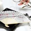 Cherry Blossom Hand Fans (Pack of 6)-Wedding Parasols Umbrellas & Fans-JadeMoghul Inc.