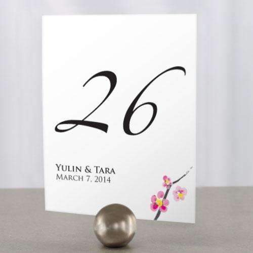 Cherry Blossom Table Number Numbers 1-12 (Pack of 12)-Table Planning Accessories-1-12-JadeMoghul Inc.