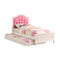 Cherub Twin Size Bed With Trundle In Pink And White