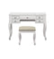Cherub Vanity Set Featuring Stool And Mirror White-Bedroom Furniture Sets-White-Rubber wood MDF / Birch Veneer-JadeMoghul Inc.
