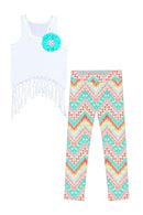 Chevron Please Lisa Set - Girls-Chevron Please-4-Pink/Green/White-JadeMoghul Inc.