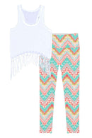 Chevron Please Lisa Set - Women-Chevron Please-XS-Pink/Green/White-JadeMoghul Inc.