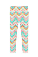 Chevron Please Lucy Printed Performance Leggings - Women-Chevron Please-XS-Pink/Green-JadeMoghul Inc.