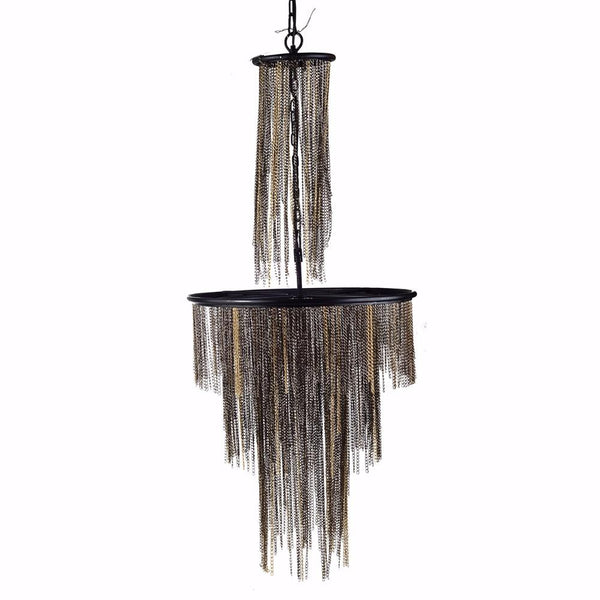Chic and Modish Hayword Chandelier-Chandeliers-Black and Gold-METAL-JadeMoghul Inc.