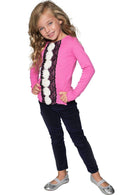 Chic Pink Dressy T-shirt - Girls-Not Printed-18M/2-Hot Pink-JadeMoghul Inc.