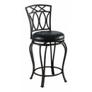 Chic Traditional Swivel Counter Height Stool, Black-Bar Stools and Counter Stools-Black-METAL-Black-JadeMoghul Inc.