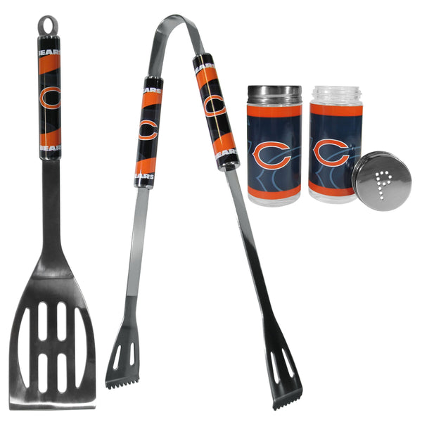 Chicago Bears 2pc BBQ Set with Tailgate Salt & Pepper Shakers-Tailgating Accessories-JadeMoghul Inc.