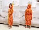 Child Bathrobe Cartoon Dinosaur 100% Polyester Kids Bathrobes Beach Pool Swimming Poncho Towel Coral Girls Boys Sleepwear-as picture 5-4T-JadeMoghul Inc.