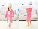 Child Bathrobe Cartoon Dinosaur 100% Polyester Kids Bathrobes Beach Pool Swimming Poncho Towel Coral Girls Boys Sleepwear-as picture 7-4T-JadeMoghul Inc.