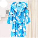 Children's Bathrobes Kids Hooded Robe Baby Beach Bath Robe Kids Sleepwear Boy Girls Cartoon Bathrobe Teenager Flannel Bathrobes-Blue Sheep-4T-JadeMoghul Inc.