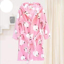 Children's Bathrobes Kids Hooded Robe Baby Beach Bath Robe Kids Sleepwear Boy Girls Cartoon Bathrobe Teenager Flannel Bathrobes-Pink Sheep-4T-JadeMoghul Inc.