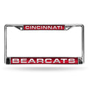 Mercedes Benz License Plate Frame Cincinnati Red Laser Chrome Frame