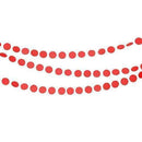 Circle Garland - Red (Pack of 1)-Wedding Reception Decorations-JadeMoghul Inc.